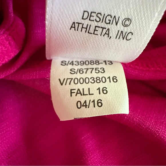Athleta size XST Tall Pink Pacifica Quarter Zip Top UPF Sun Protection Fitted - Picture 5 of 5